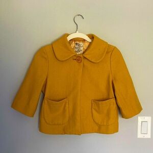 Adorable Mustard Yellow Mod Swing Coat